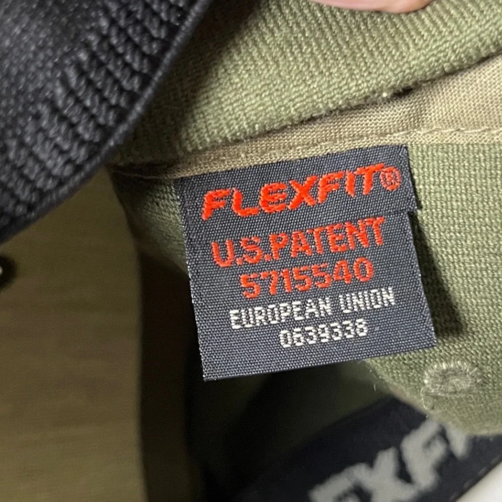 Kangol Wool Flexfit Baseball Cap‎ L/XL Olive Green Curved Brim Logo Hat Preppy